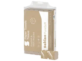 Handdoek PureSoft PT3 V-vouw 2-laags 240x230mm 277540 naturel - 2