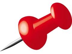 Pushpins Alco doosje a 40 stuks rood