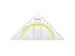 Geodriehoek Westcott 14cm flexibel op kaart