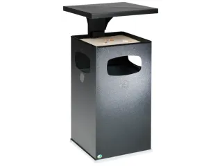 Zandasbak Staalplaat 955x500x500mm Overkapping 3 Inworpopeningen - 1