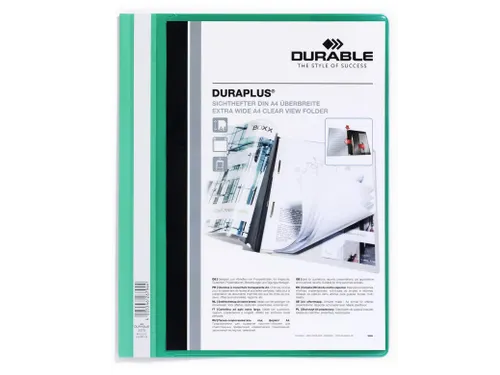 Snelhechtmap Durable Duraplus A4+ groen
