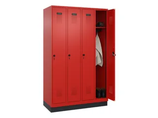 locker,HxBxD 1950x1200x500mm,4vak,vak B 300mm,draaigrendel,sokkel - 1