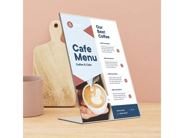 Kaarthouder Europel L-standaard A6 staand acryl