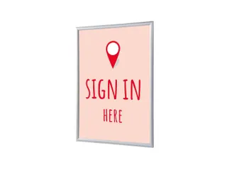 Kliklijst A1 complete set met print "Sign in here" Rood - 1