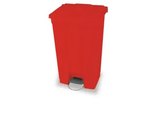 Afvalbak 90 liter HxBxD 820x412x500mm PP rood - 1