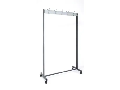 garderoberek,verrijdbaar,HxD 1800x600mm,4zwenkwielen,staal/alu,1000 mm