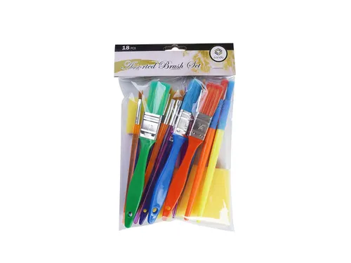 Penselen en foambrushes Conda 18-delig