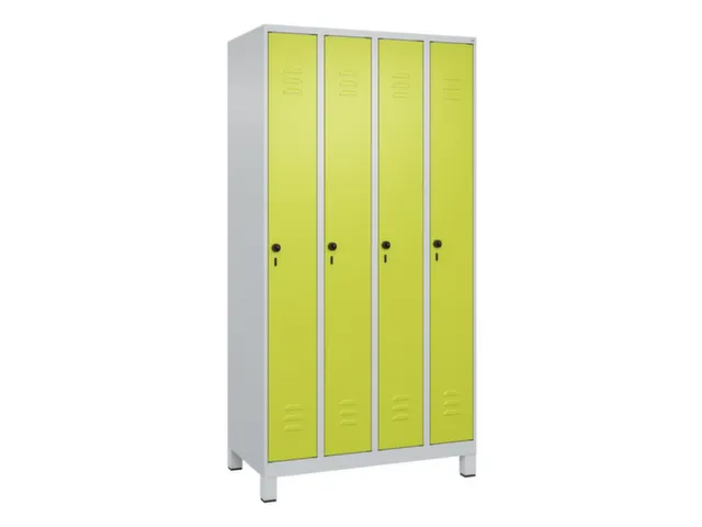 locker,HxBxD 1950x1000x500mm,4vak,vak B 250mm,draaigrendel,voeten