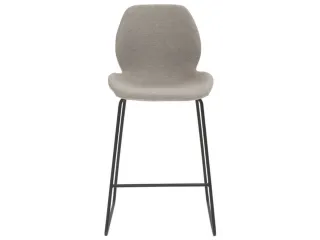 Barkruk mySOLO Sledeframe Zwart met Zitting stof Grijs gemêleerd - 3