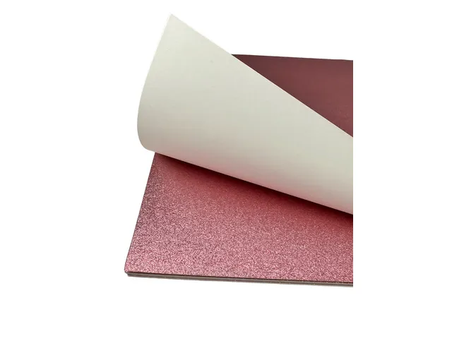 Glitterkarton Kangaro oud roze 50x70cm pak à 10 vel