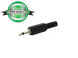 Mannelijke 2.5mm Mono Jack - Plastic Zwart - 1