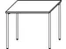 Bureau 4-Poot Hxbxd 680-800X800X800Mm Ronde Buis Lichtgrijs
