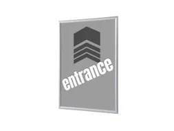 Kliklijst A1 complete set met print "ENTRANCE" Grijs