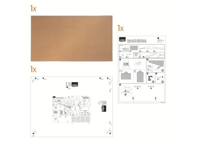 Prikbord Nobo Impression Pro widescreen 50x89cm kurk