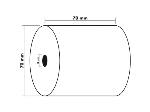 Exacompta 1-laags rol van 60 g/m² voor rekenmachines 70x70 mm