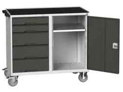 montagetafel 965x1050x550mm staalblad 5 laden kast front RAL7016