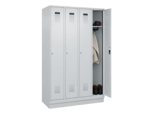 locker,HxBxD 1950x1200x500mm,4vak,vak B 300mm,cil.-slot,sokkel