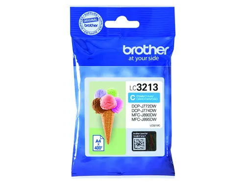 Inktcartridge Brother LC-3213 blauw HC