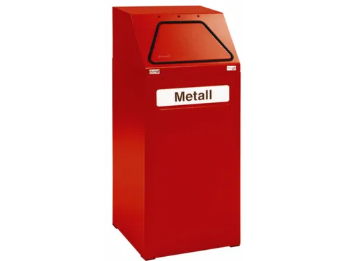 Afvalverzamelaar Vuurremmend 65 Liter 970X405X380Mm Binnenbak Rood