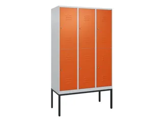 dubbeldekse locker,HxBxD 2120x1200x500mm,3x2vak.,vak B 400mm,cil.-slot - 1