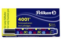 Inktpatroon Pelikan 4001 voor Lamy vulpen blauw doosje à 5 stuks