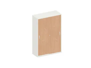 schuifdeurkast,HxBxD 1540x1000x430mm,decor romp wit,decor front beuken - 1
