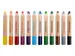 Crayon de couleur Eberhard Faber 3en1 12pcs. noyau extra épais de 10