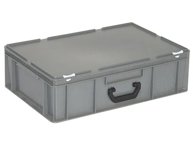 Euronorm Koffer Hxlxb 180x600x400mm 33l 1 Handgreep Grijs