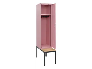 locker met bank,HxBxD 1950x400x815mm,1vak,vak B 400mm,cilinderslot - 1