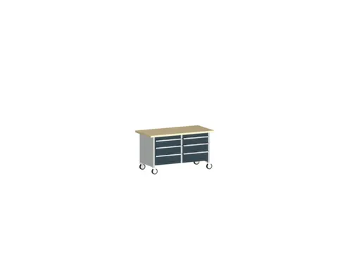 werkbank,verrijdbaar,HxBxD 840x1500x750mm,beukenblad,draagverm. 1200kg