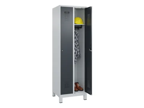 locker,HxBxD 1950x600x500mm,2vak,vak B 300mm,cil.-slot,voeten