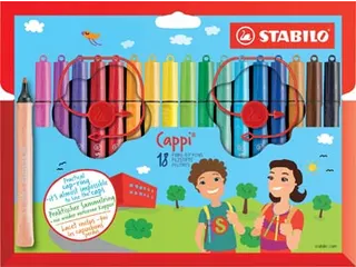 Cappi viltstift, etui van 18 stuks - 2