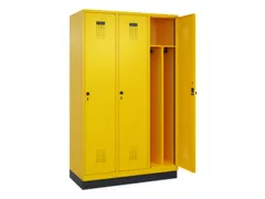 locker voor scheiding van kleding,HxBxD 1950x1200x500mm,3vak