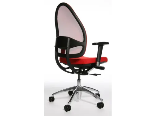 Bureaustoel Rood Zitting 430-520x 480x 500mm Netrug Synchroonmech.