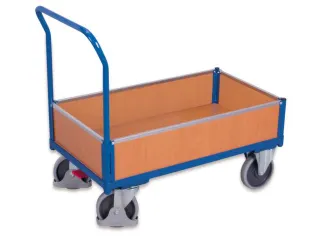 Platformwagen 500kg Laadvlak Lxb 1200x760mm Met Bak Ral 5010 Beuken - 1