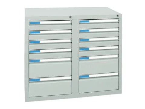 ladekast HxBxD 900x1000x500mm 12laden vergrendeling RAL7035