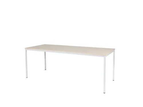 Domino Basic tafel Vaste hoogte 2000x800mm Robson Eiken wit 4-poot