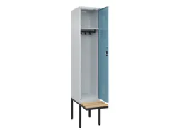 locker met bank,HxBxD 2120x400x815mm,1vak,vak B 400mm,cilinderslot