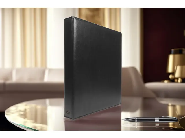 Ringband Multo Hannibal A4 23r O-25mm zwart kunstleder