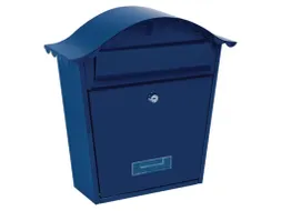 Brievenbus Paris Blauw met naamplaatje incl. 2 sleutels 37x36.5x13.2cm