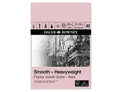 Tekenpapier Daler-Rowney Smooth Heavyweight 220gr A5 natuurlijk wit