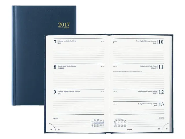 Agenda 2027 Brepols Saturnus Lima 7dagen/2pagina's blauw