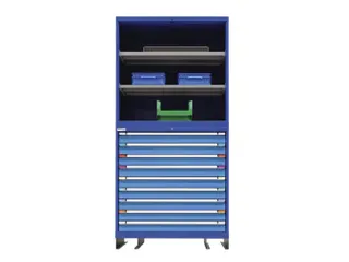 combikast,HxBxD 2100x805x695mm,9lade(n),key lock,2xStalen bodem - 3