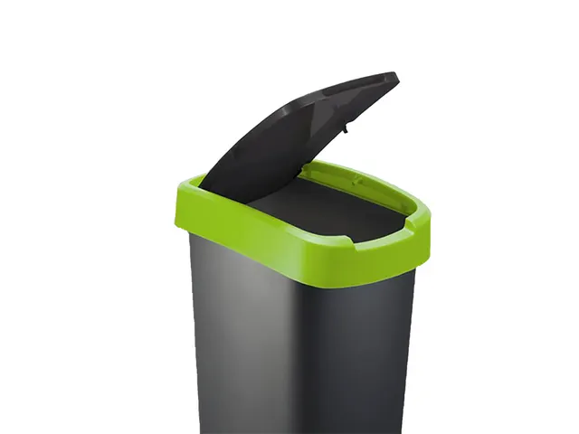 Afvalbak Twist 50 liter Zwart Groen