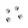 Glasbordmagneten Naga 10x10x10mm vierkant set a 4st. zilver