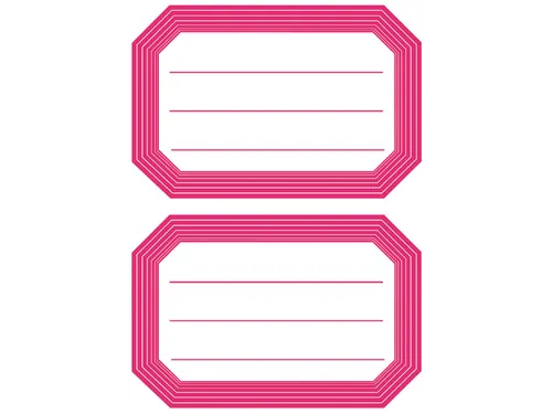 Boek Etiket Herma 5712 82x55mm Rode rand gelinieerd 12 stuks