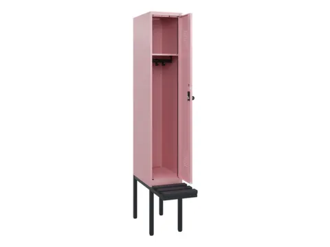 locker met bank,HxBxD 1950x300x815mm,1vak,vak B 300mm,draaigrendel