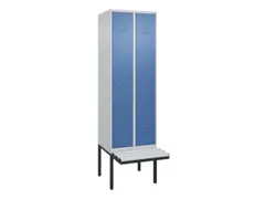 locker met bank,HxBxD 2120x600x815mm,2vak,vak B 300mm,cil.-slot