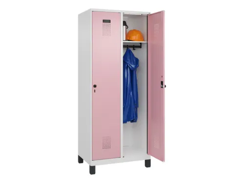 locker,HxBxD 1950x800x500mm,2vak,vak B 400mm,draaigrendel,voeten