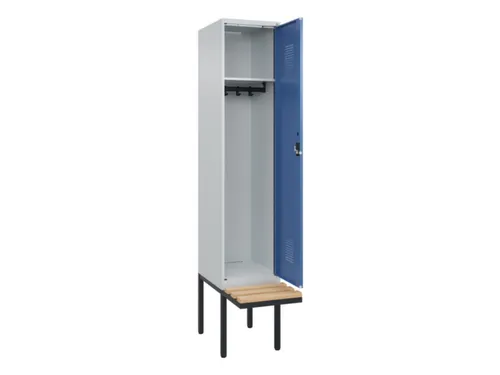 locker met bank,HxBxD 2120x400x815mm,1vak,vak B 400mm,cilinderslot